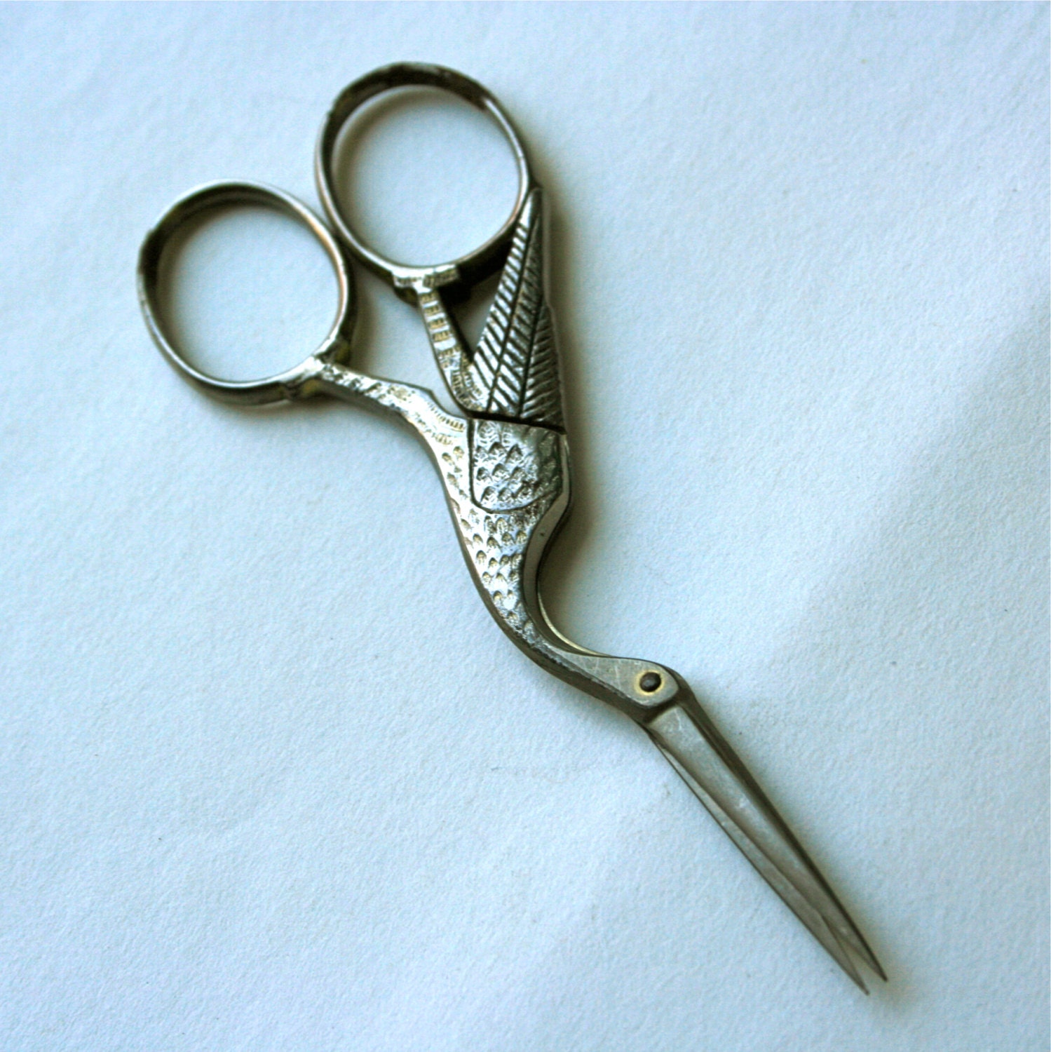 Vintage Crane Scissors by on Etsy