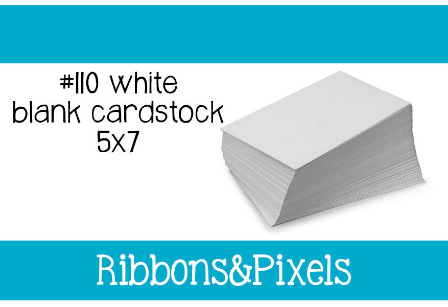 5x7 Blank Cards A7 White Cardstock Blank 110lb by ...