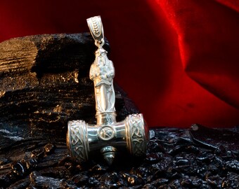 Silver 2.22oz 63gr or 1.11 oz 32gr THORS HAMMER Pendant THOR Necklace Viking Mjolnir Norse