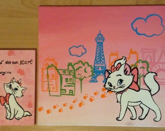 Items similar to Aristocats Canvas Paintings - Set of 3 on Etsy