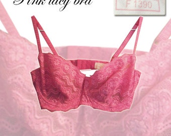 Vintage bra. Size UK36C, EU80C, USA36C, pink