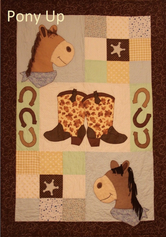 Pony Up baby quilt pattern western horse