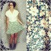 PREVIOUSLY 28.00 - Vintage 90s Grunge High-Waist Ditsy Floral Mini Skirt - Size S