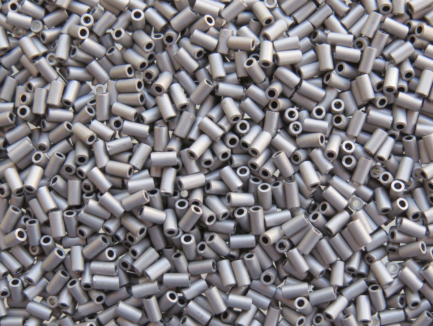 Size 1 3x2mm Matte Antique Silver TOHO Glass Bugle Beads 10