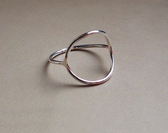 Simple Sterling Silver Circle Pinky Ring