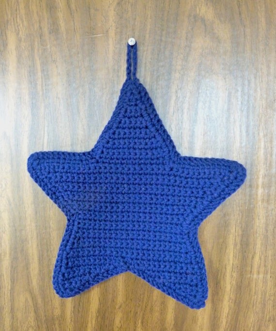 Crochet Pot Holder Star Pot Holder Patriotic by HometownUSA