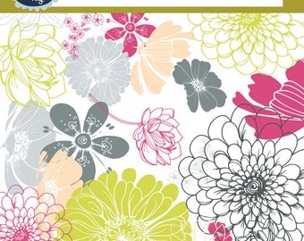 Flower clip art FLORAL CLIP ART 50 png flowers, spring flowers, floral design, clipart flower, floral flower design, clip art flowers