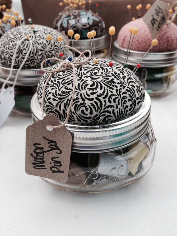 Mason Jar Pin Cushion