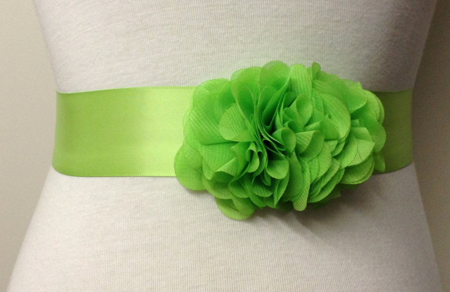 Flower Girl SashLime Green SashGirl Dress by RoseybloomBoutique