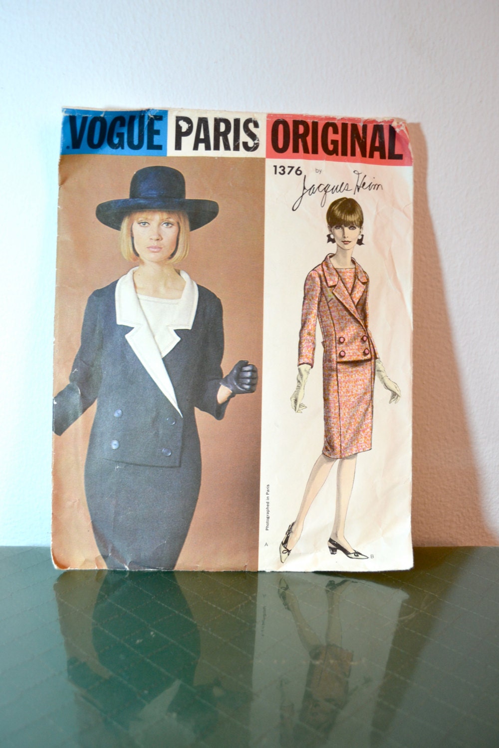 1960s Vintage Vogue Paris Original Pattern 1376 Misses One
