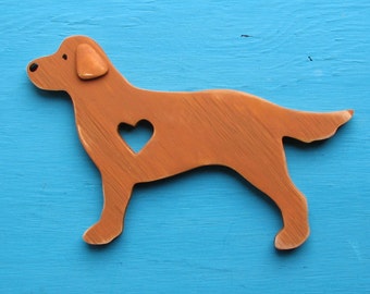 Golden Retriever Rustic Heart Dog