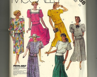 McCall's Misses' Top, Skirt, and Bow Tie Pattern 2988