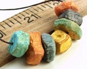 Handmade Polymer Clay Disc Beads - Porcelain Series