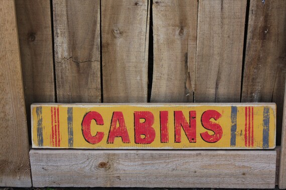 Vintage Cabins Sign 5098