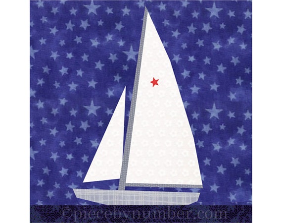 Sailboat quilt blocks, paper pieced quilt pattern, instant ...