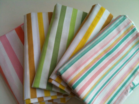 Vintage striped pillowcase set standard size by pillowhappy