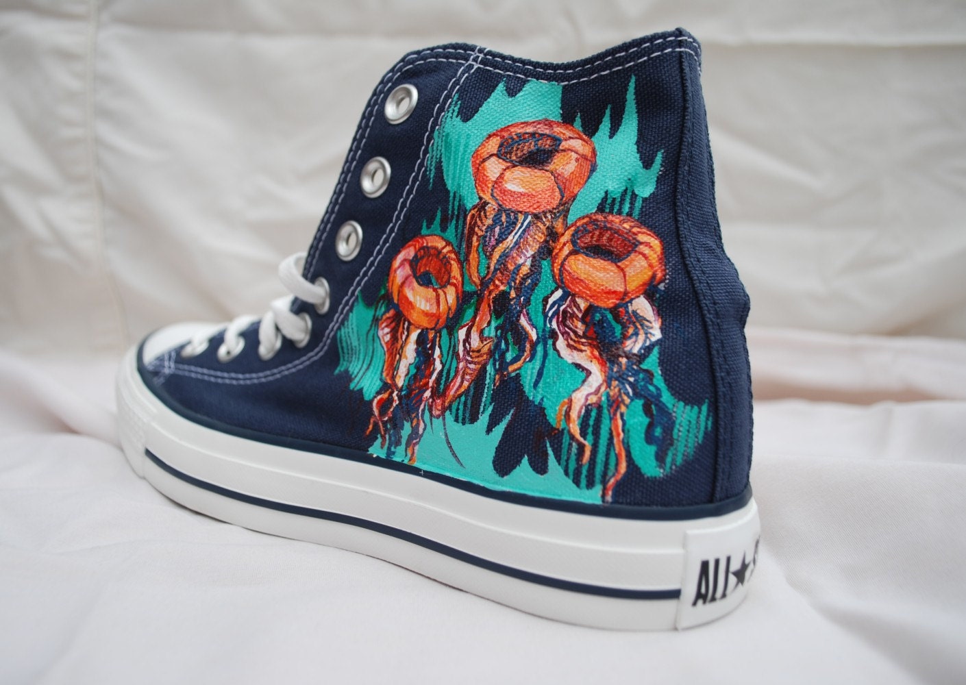 Hand Painted Converse Shoes Jellyfish