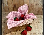 Christmas In July Sale Pretend Felt Strawberries and basket play set Il_170x135