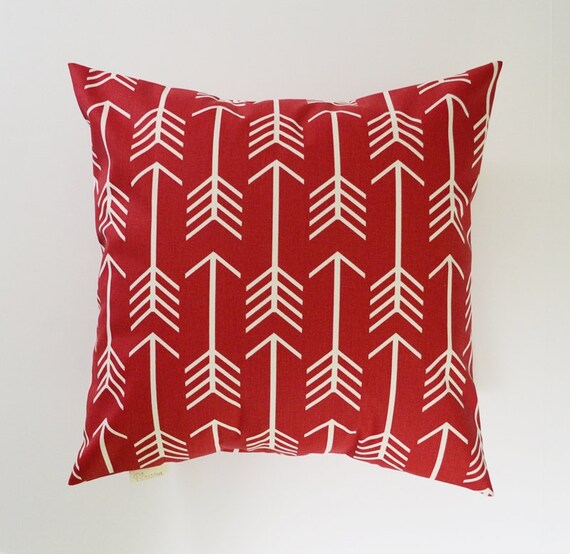 Red Pillow Cover Decorative Pillows Arrow Throw Pillows