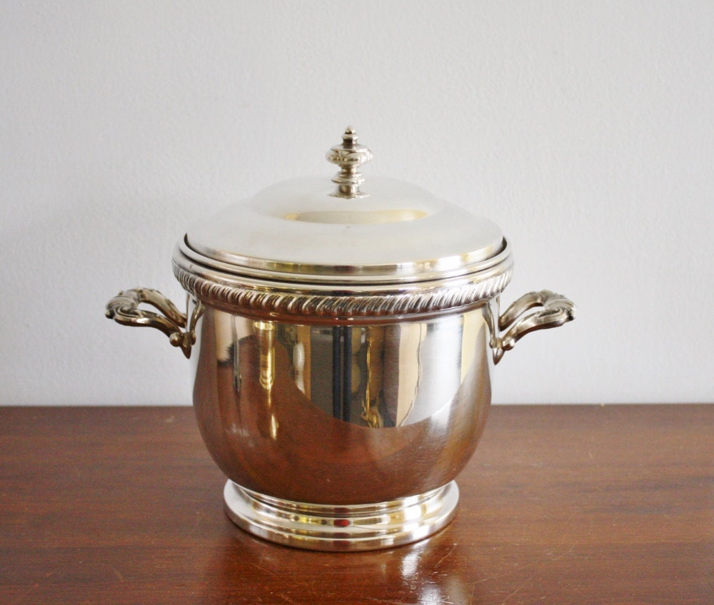 Vintage silver plated ice bucket by highstreetmarket on Etsy