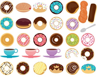 Clip Art Donuts Clipart 50 off sale donuts clipart for invitation cards by lillybimble coffee and doughnut clip art sprinkles chocolate frosting digital scrapbookings bakery sweets food