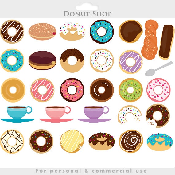 clipart coffee and doughnuts - photo #21