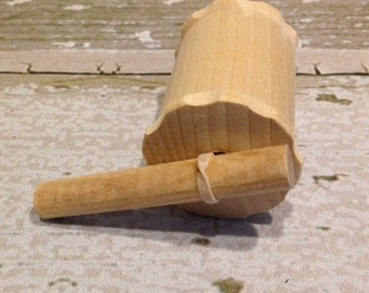Toy Spool Tractor - Handcrafted Wooden Spool Threaded Wheel Tractor - Toy wooden spool tractor with thread - Historical wooden toy for child