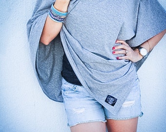 Heather Gray Modern Nursing Poncho Nursing Cover // Nursing Scarf //