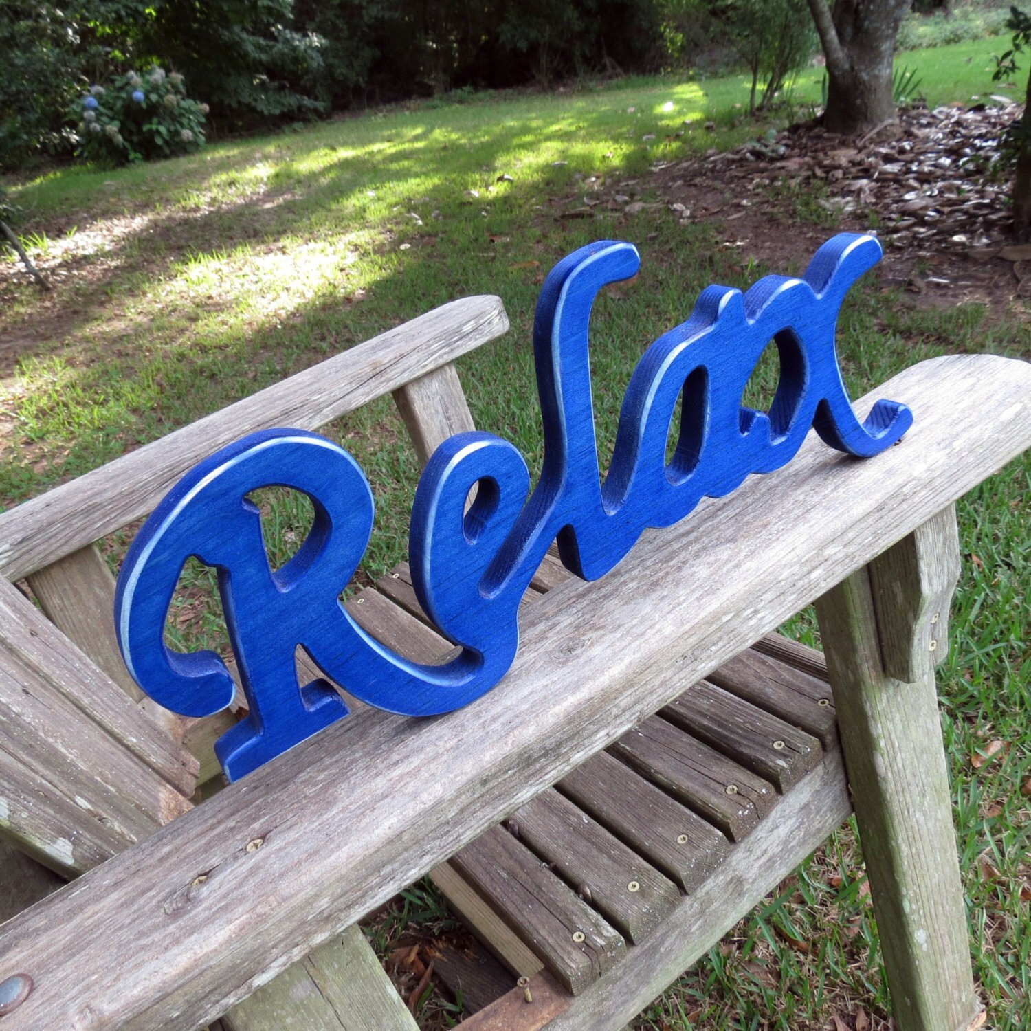 wooden relax wall hanging sign home decor solid color or