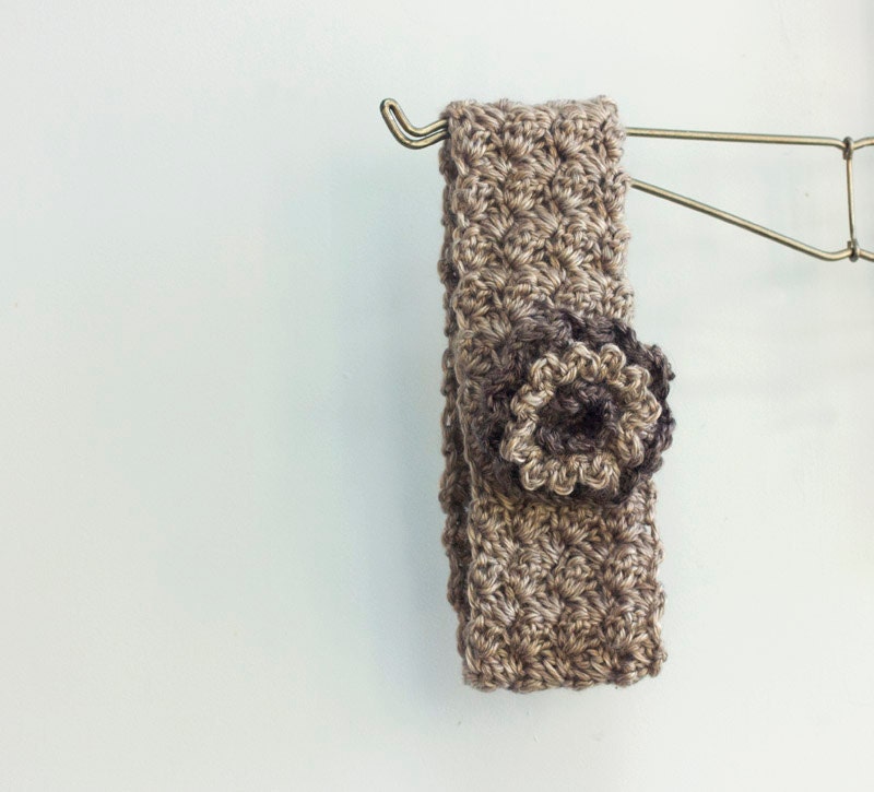 crochet pattern headband winter easy for beadedwire Flower by Crochet Headband Pattern Instant Pattern