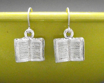 Book Earrings Dangle Bookish Bibliophile Literary Jewelry