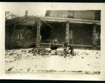 ... Slain Deer Kill At Victorian Stone House Vintage Sports Photograph