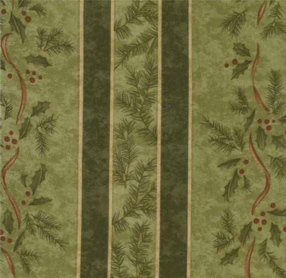 Christmas Fabric Holly Taylor Birchwood Lane Stripe Fat
