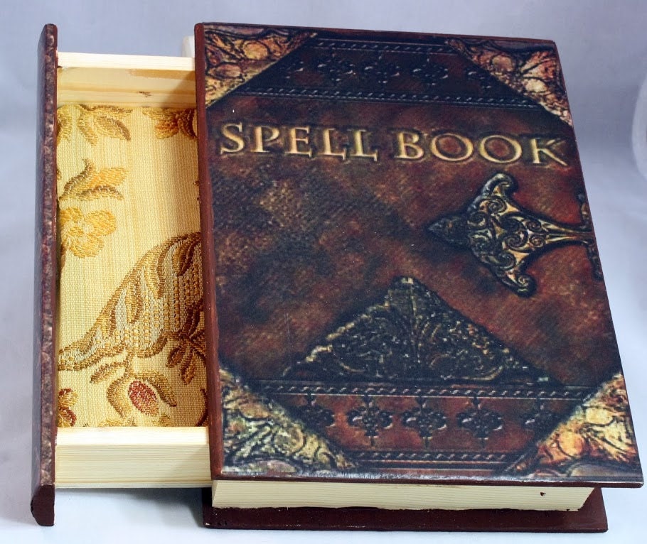 Spell Book Book Jewelry Box Spell Book Wooden Box Harry by Kits