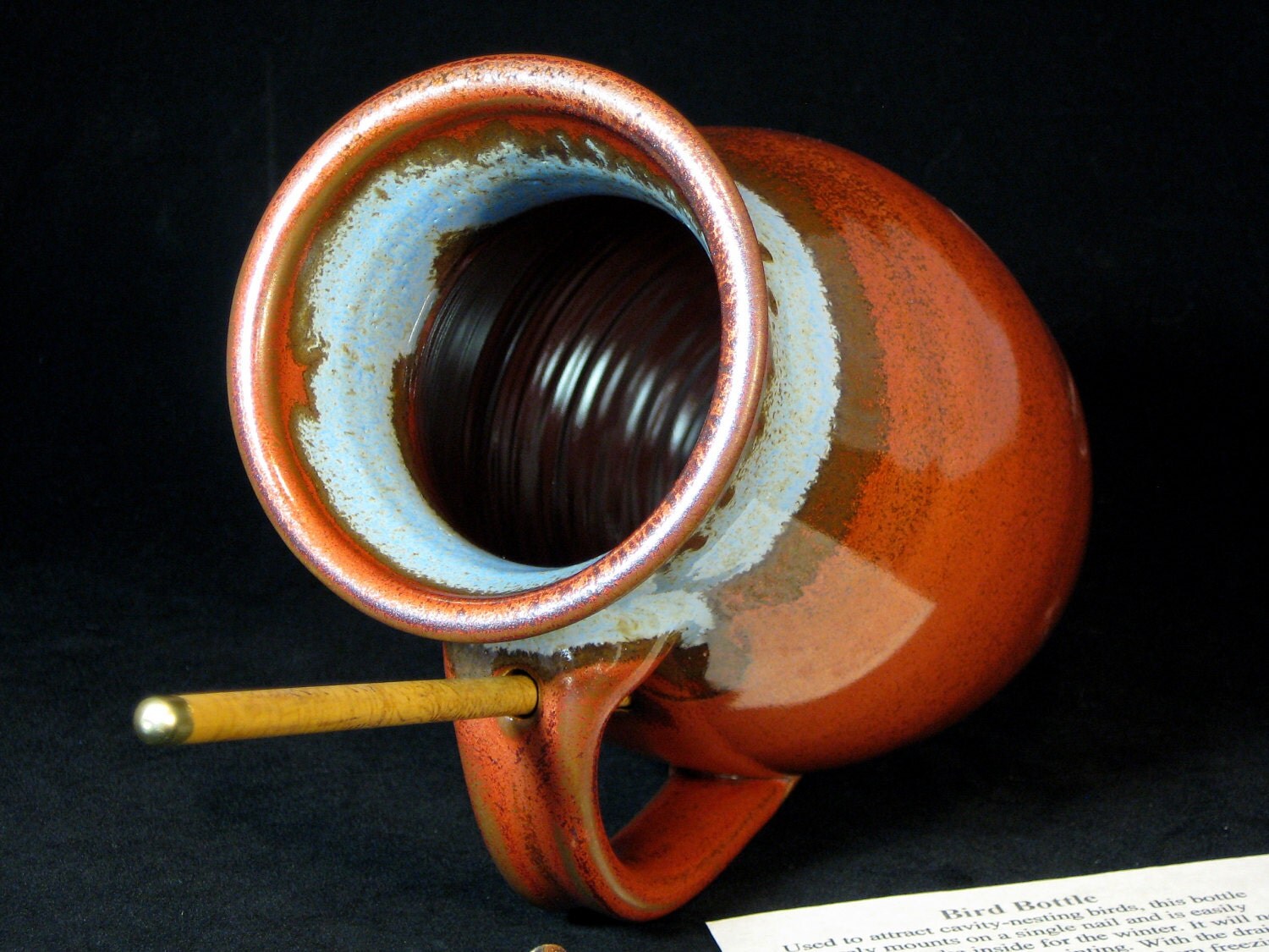 Pottery Birdhouse Ceramic Bird Bottle by DougSmithPottery