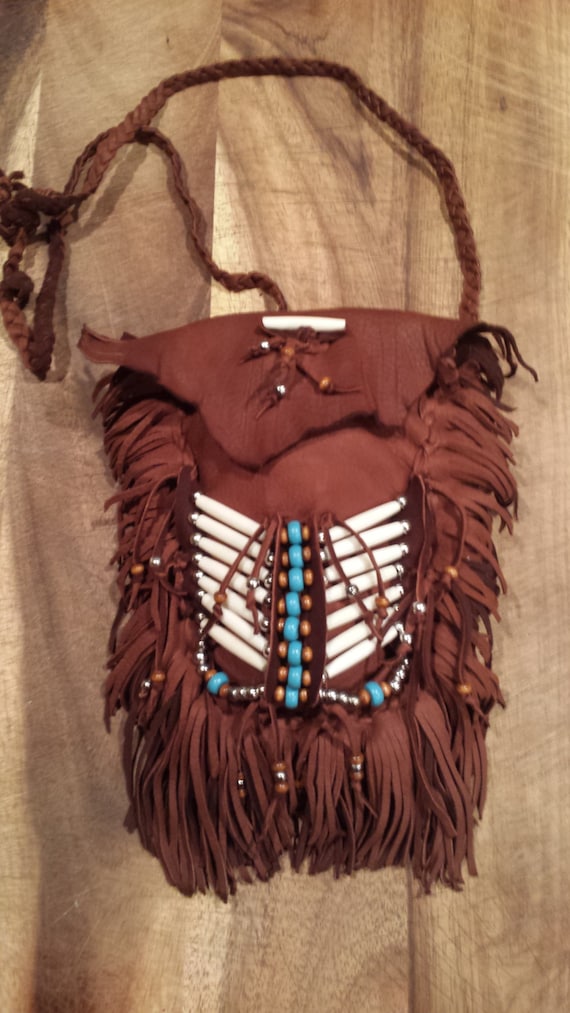 Native American leather bag