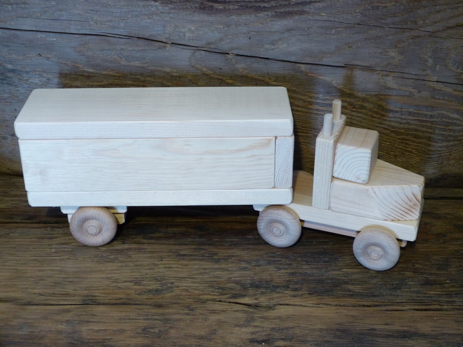 wooden truck toy box