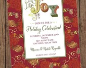 Peace and Joy Holiday Christmas Invitation - 1.00 each with envelope Il_170x135