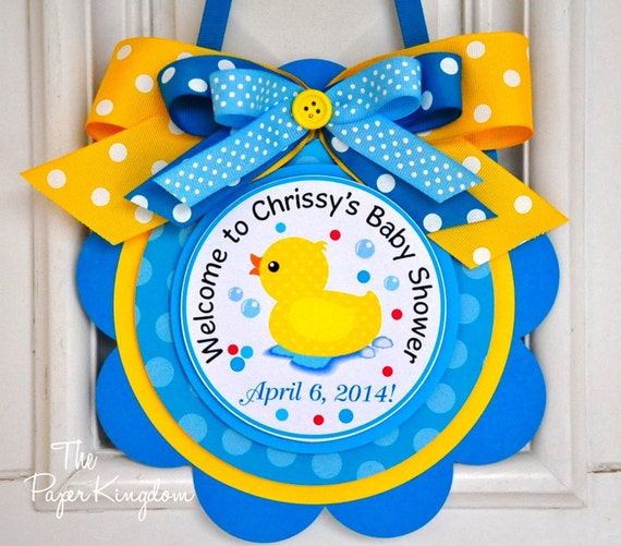 Rubber Ducky Door Hanger Door Sign by thepaperkingdom