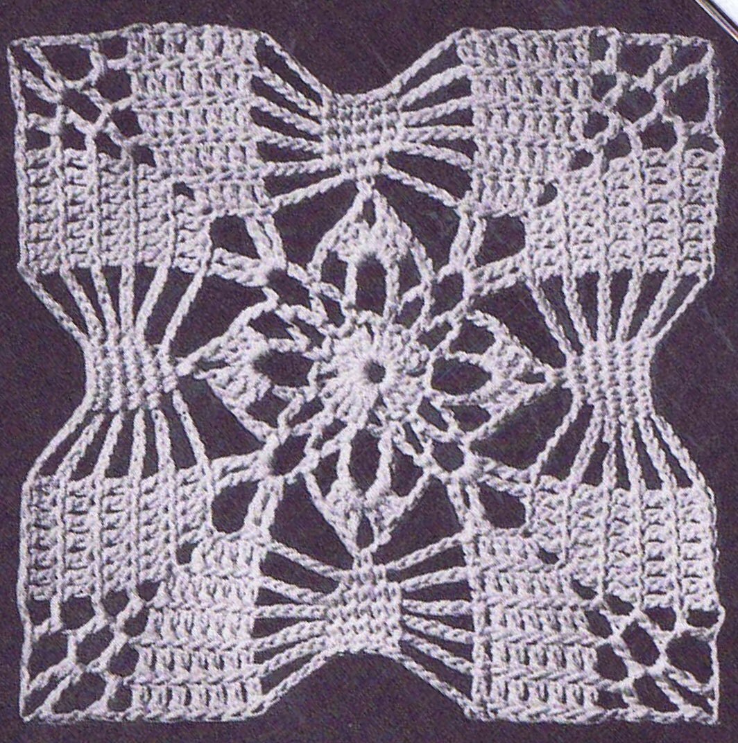 Vintage Crochet PATTERN for Bedspread 6021 Classic square
