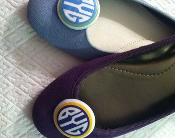 Monogrammed Shoe Clips -- Women Girls Little Girls