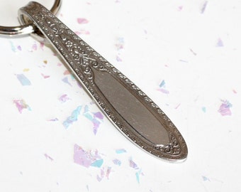 Spoon Key Chain Spoon Key Ring Vintage Silver Plate Silverware Keychain Brentwood aka Ramona aka Lakewood Pattern