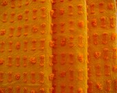 Tropical Morgan Jones Tangerine Dot Dash Vintage Chenille Fabric 24x12