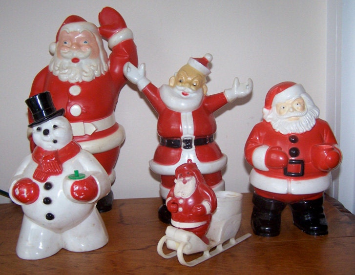 Plastic Santa Claus Winking Santa Royal Electric Co Candy