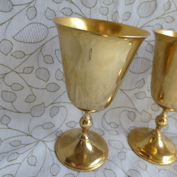 Items similar to Gold Plate Goblet Chalice 24 KT Gold plated Wine