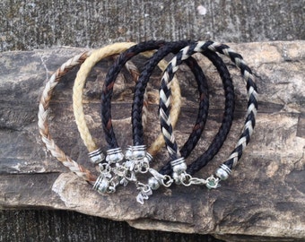 Custom Braided Horse Hair Horsehair Bracelet 6MM Round Braid