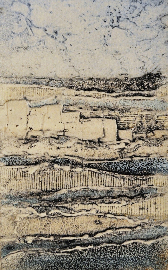 Items similar to Layers Series No. 1 - Original Collagraph Fine Art ...