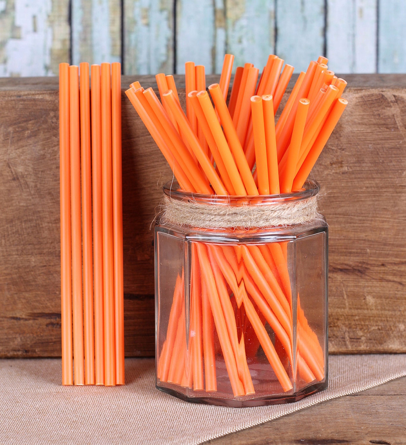 Halloween Orange Lollipop Sticks LONG by thebakersconfections