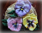 Handmade Pansy Bowl Fillers