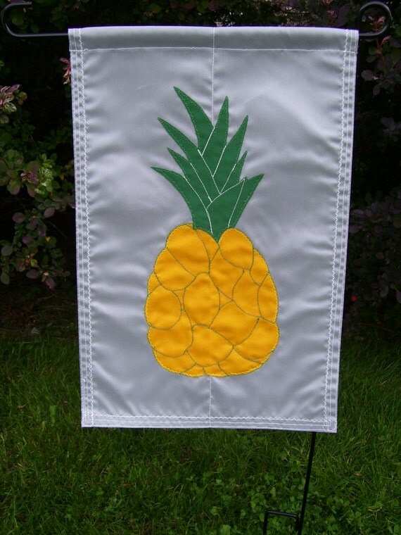 Pineapple Garden Flag by CornucopiaMoon on Etsy